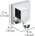Wenko "Quadro Wall Hooks with Vacuum-Loc - Silver, 2-Piece