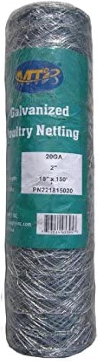 20GA Galvanized Hexagonal Poultry Netting Chicken Wire 18 inches x 150 feet
