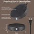 Mug Warmer for Desk, Auto Shut Off Coffee Cup Warmer, Candle Warmer Plate with Timer (2h/4h/8h), Black.