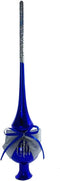 HolidayGiftShops Rays Vintage Glass Christmas Mini Tree Topper, Blue