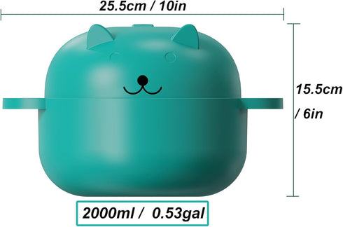 2000ML/68OZ Microwave Ramen Bowl, Noodle Steamer with Handle, Lid, Removable Strainer for Cooking and Storage