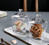 123Arts Glass Sugar Bowl, Candy Jar Storage Jar with Lid for Kitchen Counter