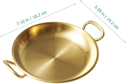 Amphora Stainless Steel Snack Plate for Housewarming, Fried Chicken Serving Tray, Camping Griddle