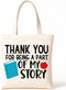 Teacher Canvas Tote Bag, Appreciation Gifts Reusable Grocery Bag for Teacher Friends