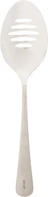 Mercer Culinary 18-8 Stainless Steel Plating Spoon with Slotted Bowl, 9 Inch, Silver