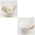 Tiny Plastic Garbage Can 0.7 Gallon, Mini Trash Can with Swing-Top Lid, White