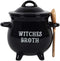 Pacific Giftware Witches Broth Cauldron Ceramic Bowl with Broom Spoon