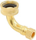 HYDRO MASTER Solid Brass Dishwasher Inlet Elbow, 3/8" OD Comp x 3/4" FNH