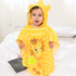 Gneliwm Swimming Kids Hooded Beach Towel Poncho Children Bath Towel Wrap Cotton Animal Pattern Toddler Pool Shower