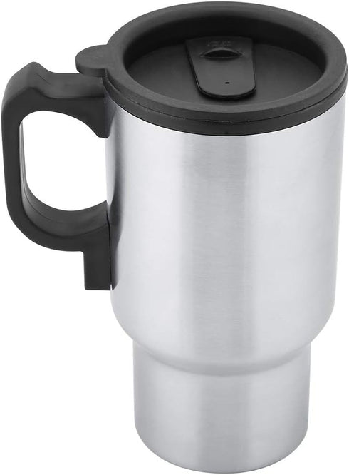 Stainless Steel Heating Cup, 12V 450mL Electric Car Heating Coffee Milk Cup, Compact Electric Car Lighter Kettle Boiler