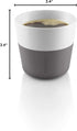 Eva Solo 2 Lungo Tumbler Mugs, 8 oz Porcelain Coffee Cups, Grey