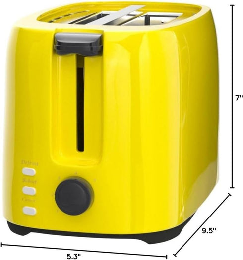 iSiLER 2 Slice Toaster, 1.3 Inch Wide Slot with 7 Shade Settings, Compact Bread Toaster with Removable Crumb Tray