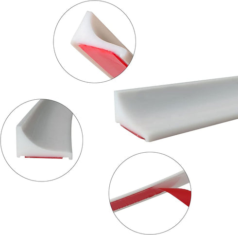 39 Inches Water Barrier for Sink - Silicone Self-Adhesive Shower Splash Guards for Bathtub, Bathroom