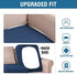H.VERSAILTEX High Stretch Individual Seat Cushion Covers for Sofa Slipcovers, Navy Jacquard Twill Fabric (1 Pack)