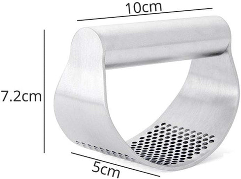 Garlic Press Rocker Stainless Steel, Fruit Crusher with Comfortable Handle, Easy Use & Clean Kitchen Tool