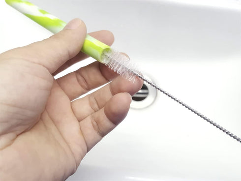 GFDesign Drinking Straw Cleaning Brushes, Set of 4, 12" Extra Long, 12mm Extra Wide
