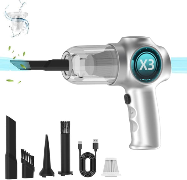 Mini Cordless Rechargeable Car Vacuum Cleaner, Handheld with Strong Suction, Portable for Home, Pet Hair, Dust Buster