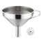 Stainless Steel Funnel with Fine Mesh Strainer, 5-Inch Metal Hopper with Handle, 300 Mesh Cooking Oil Filter Set