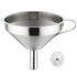 Stainless Steel Funnel with Fine Mesh Strainer, 5-Inch Metal Hopper with Handle, 300 Mesh Cooking Oil Filter Set