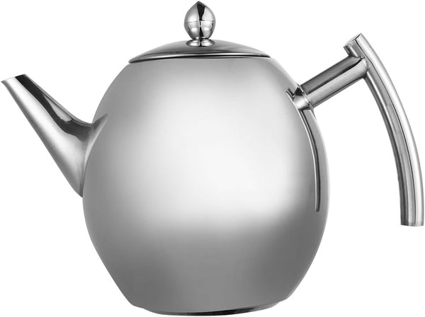 Stainless Steel Tea Kettle, 50 oz (1.5L) Teapot with Removable Infuser Filter for Coffee and Tea