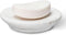 Natural Marble Soap Dish, Round White Jewelry Dish 4.5 Inch, Limestone Shower