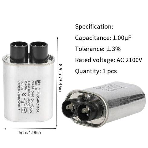 Home Microwave Oven Repair Replacement Parts Kits, HV Capacitor 2100V 1.0uF, Diode CL01-12, 5x20mm Slow Blow Fuse, 6x30mm Slow Blow Fuse 20A, 6X40MM Fuse 0.75A 0.8A 5KV.