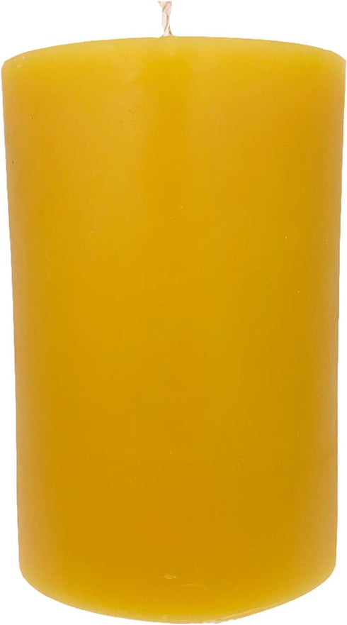 100% Pure Beeswax Candle - Medium Pillar Candle, 60 Hour Burn Time, 3x4 Inch - Alternative Imagination