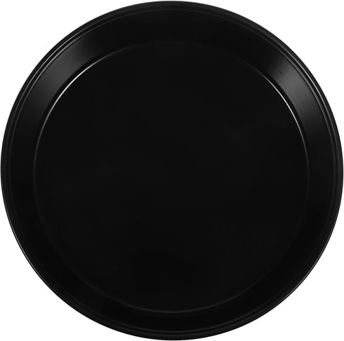 Homoyoyo 8 Inch Non-Stick Round Cake Pan, Black Carbon Steel Pizza Pan for Baking