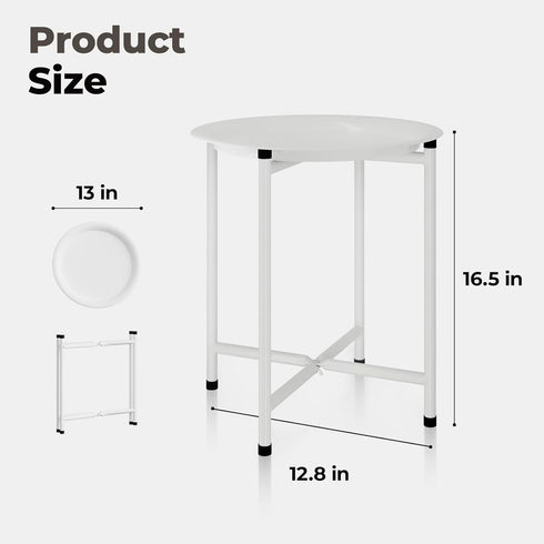 Bamworld White Plant Stand Indoor Small Plant Table for Large Plants Outdoor Single Plant Holder Heavy Duty Plant Stool