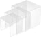 Sezanrpt Clear Acrylic Risers 3 pcs, Square Acrylic Food Display Stands Tabletop,