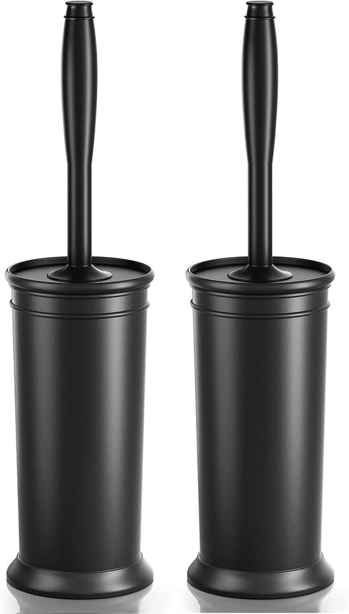Toilet Brush and Holder 2 Pack, Toilet Bowl Brush with Extra Long