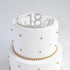 18th Silver Birthday Tiara and Sash - Glitter Satin Sash and Crystal Rhinestone Tiara Crown for Party Supplies