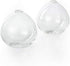 Serene Spaces Living Set of 2 Clear Ball Bud Vase - Vintage Style Vase for Flowers, 4" Tall and 4" Diameter