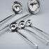 Stainless Steel Hooked Handle Ladle Set - 5 Pcs with Pouring Rim for Kitchen Cooking Soup Sauce