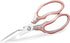 Heavy Duty Kitchen Scissors, Sharp Shears for Meat, Chicken, Fish, Poultry, Herbs, and Bread - Rose Gold, Dishwasher