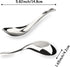 Asian Stainless Steel Soup Spoons Set of 6, Silverware for Ramen, Pho, Wonton, Dumpling Noodles