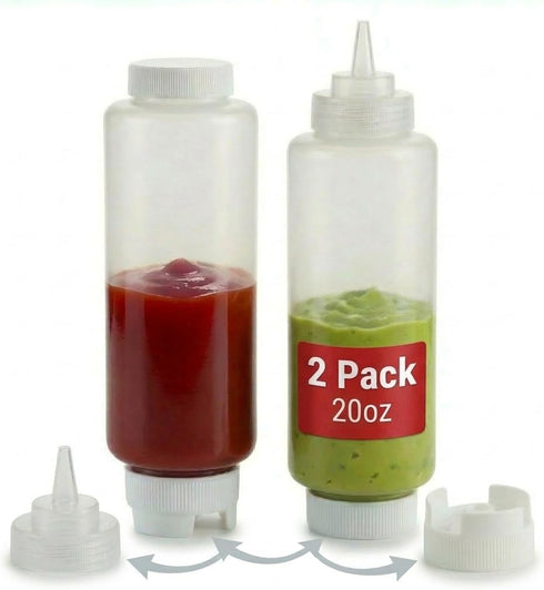 Squeeze Condiment Bottles - Squeeze Condiment Bottles for Sauces Commercial Grade Plastic