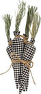 HAPPY DEALS ~ Black White Gingham Plaid Carrots - 4 Pack | 10 inch |