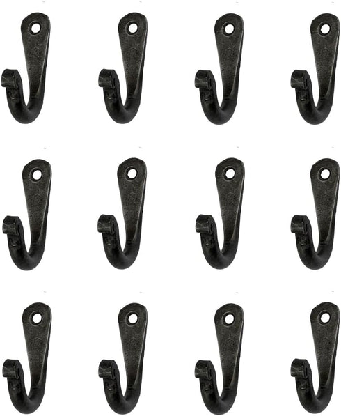Hand Forged Metal Wall Hook Set of 12 Pcs Wrought Iron Handmade Hook for Plant & Mug Farmhouse Coat Hook Rack Heavy Duty Kitchen Utensils Hook Rack by Generic