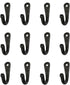 Hand Forged Metal Wall Hook Set of 12 Pcs Wrought Iron Handmade Hook for Plant & Mug Farmhouse Coat Hook Rack Heavy Duty Kitchen Utensils Hook Rack by Generic