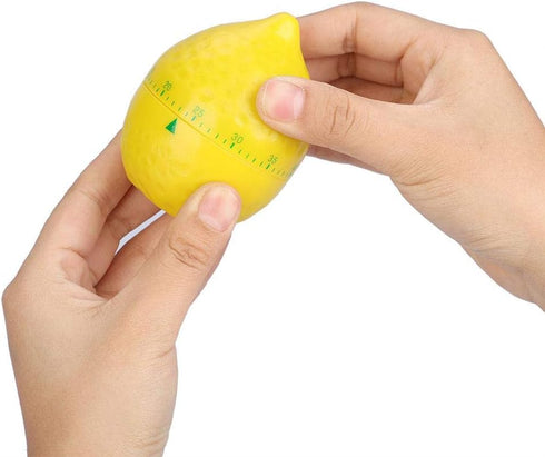 Jadeshay Lemon Shape Mechanical Kitchen Timer, Manual Counters Cooking Timing Tool