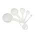 uxcell White 5 in 1 Tea Soup Coffee Measuring Spoon Set, 1ml, 5ml, 15ml, 50ml, 100ml