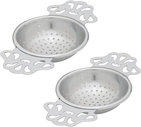HIC Kitchen Premium Perforated English Tea Strainer, Japanese Stainless Steel Loose Tea Infuser, Set of 2