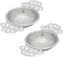 HIC Kitchen Premium Perforated English Tea Strainer, Japanese Stainless Steel Loose Tea Infuser, Set of 2