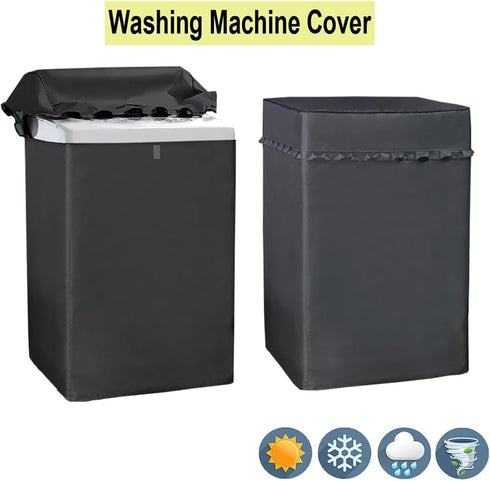 Portable Washing Machine Cover, Top Load Washer Dryer Dustproof Waterproof Protection Case Cover (S-21D20W33H)