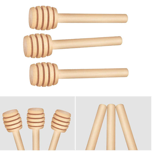 20 3inch Pcs Honey Sticks Mini Honey Dipper, Wooden Honey Comb Honey Dispenser for Honey Jar Dispense Drizzle Honey