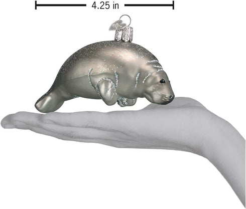 Old World Christmas Manatee Glass Blown Ornament for Tree