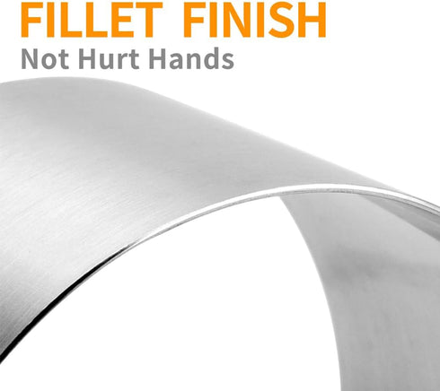 Guowall 4pcs 3.15 x 2 inch Seamless Cake Ring Stainless Steel Round Pastry Rings