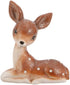 RAZ Imports INC Vintage Style Laying Deer Figurine, 6.75" Glittery Baby Deer Statue