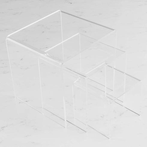 Super Z Outlet Clear Acrylic Riser Set - 3 Pieces (3-Inch, 4-Inch, 5-Inch)